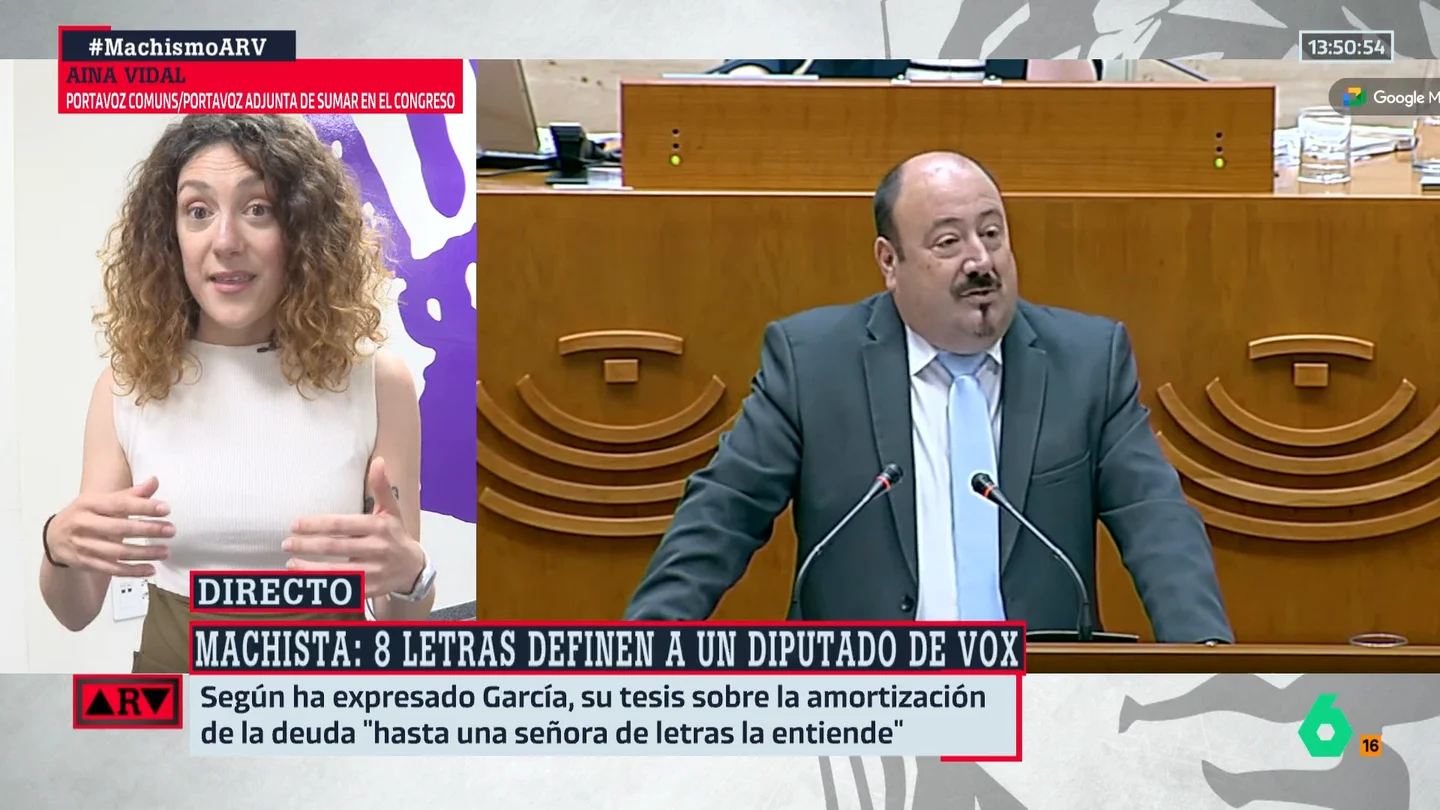 Aina Vidal reacciona a las declaraciones machistas de un diputado de Vox: "Es un retrógrado Aina Vidal reacciona a las declaraciones machistas de un diputado de Vox: "Es un retrógrado