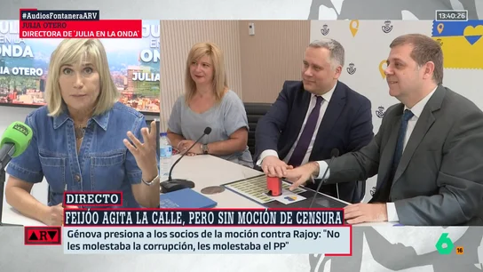 Julia Otero, sobre si Feijóo presentará una moción de censura: "Si no lo hace, es porque teme que lo debilite" Julia Otero, sobre si Feijóo presentará una moción de censura: "Si no lo hace, es porque teme que lo debilite"