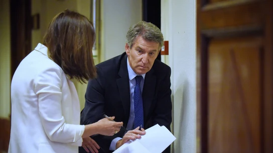 El presidente del Partido Popular (PP), Alberto Núñez Feijóo, este miércoles. El presidente del Partido Popular (PP), Alberto Núñez Feijóo, este miércoles.