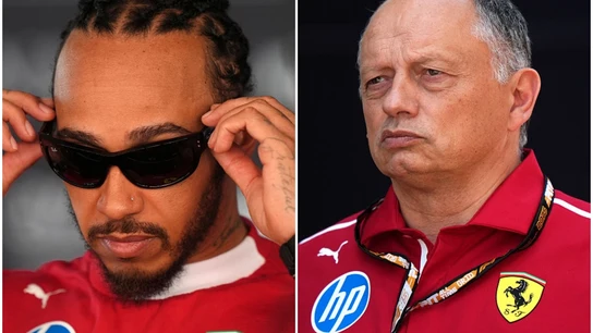 Lewis Hamilton y Fred Vasseur Lewis Hamilton y Fred Vasseur
