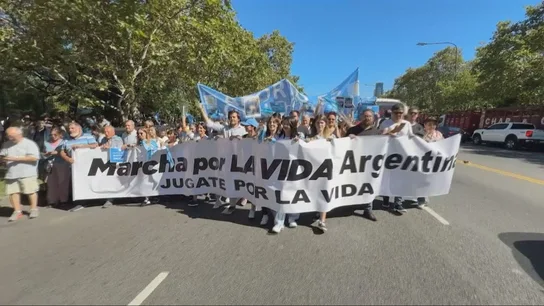 Manifestación antiabortista celebrada en Buenos Aires (Argentina) Manifestación antiabortista celebrada en Buenos Aires (Argentina)