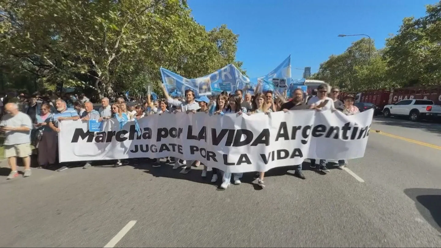 Manifestación antiabortista celebrada en Buenos Aires (Argentina) Manifestación antiabortista celebrada en Buenos Aires (Argentina)