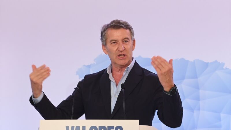 Alberto Núñez Feijóo, en un acto