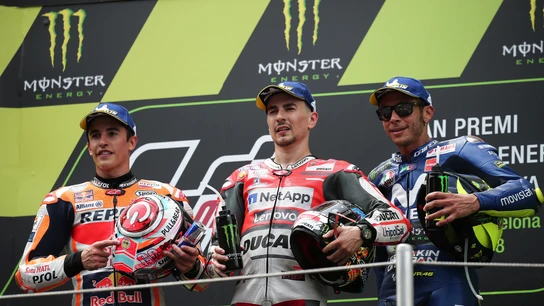 Marc Márquez, Jorge Lorenzo y Valentino Rossi Marc Márquez, Jorge Lorenzo y Valentino Rossi