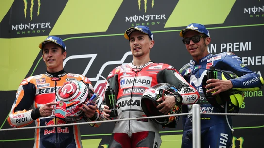 Marc Márquez, Jorge Lorenzo y Valentino Rossi Marc Márquez, Jorge Lorenzo y Valentino Rossi
