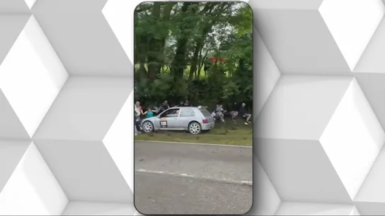 Momento del accidente en el Rallye Momento del accidente en el Rallye