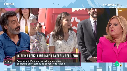 Juan del Val desvela cómo se gestiona la visita de la reina Letizia en la Feria del Libro: "Aparece un militar para pagar los libros" Juan del Val desvela cómo se gestiona la visita de la reina Letizia en la Feria del Libro: "Aparece un militar para pagar los libros"