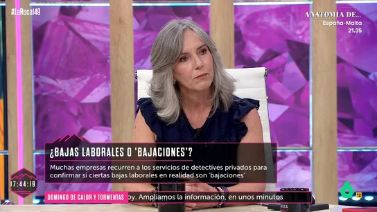 La detective Arantza Bustos, sobre las bajas falsas: "En un 80% de los casos hay indicios de fraude" La detective Arantza Bustos, sobre las bajas falsas: "En un 80% de los casos hay indicios de fraude"