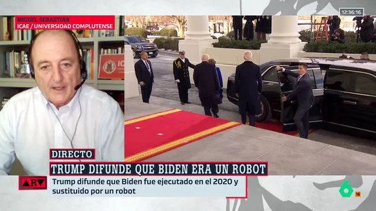 Miguel Sebastián ironiza sobre los dichos de Trump: "Si te pones a hacer robots, me imagino que harás robots buenos, y no tiene pinta que el último Biden haya sido un robot muy bien diseñado" Miguel Sebastián ironiza sobre los dichos de Trump: "Si te pones a hacer robots, me imagino que harás robots buenos, y no tiene pinta que el último Biden haya sido un robot muy bien diseñado"