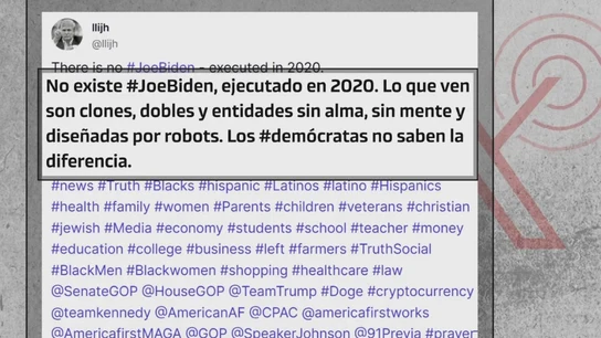 Mensaje compartido por Trump con el bulo sobre Biden. Mensaje compartido por Trump con el bulo sobre Biden.