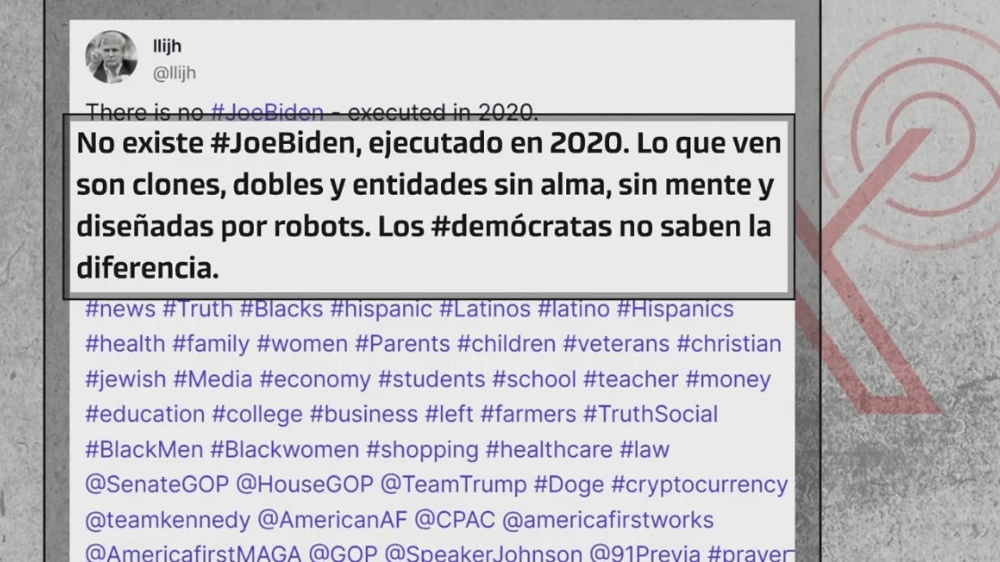 Mensaje compartido por Trump con el bulo sobre Biden. Mensaje compartido por Trump con el bulo sobre Biden.