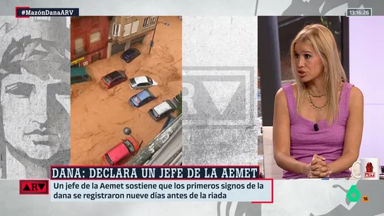 Afra Blanco, tras la declaración de un jefe de la AEMET sobre la DANA: "La Generalitat no respetó esos avisos que podrían haber salvado vidas" Afra Blanco, tras la declaración de un jefe de la AEMET sobre la DANA: "La Generalitat no respetó esos avisos que podrían haber salvado vidas"