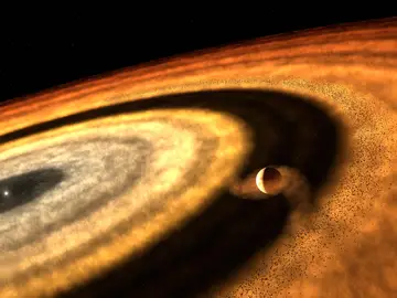 Representación artística del exoplaneta WASP-121b Representación artística del exoplaneta WASP-121b