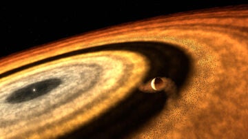 Representación artística del exoplaneta WASP-121b