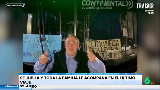 La emotiva despedida de un autobo por su jubilación al ser acompañado por toda su familia La emotiva despedida de un autobo por su jubilación al ser acompañado por toda su familia
