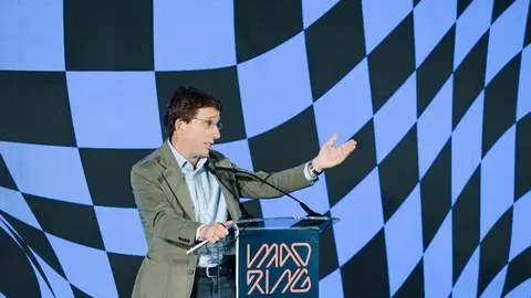 El alcalde de Madrid, José Luis Martínez -Almeida, durante una comparecencia en el Ifema sobre el circuito de Madring El alcalde de Madrid, José Luis Martínez -Almeida, durante una comparecencia en el Ifema sobre el circuito de Madring