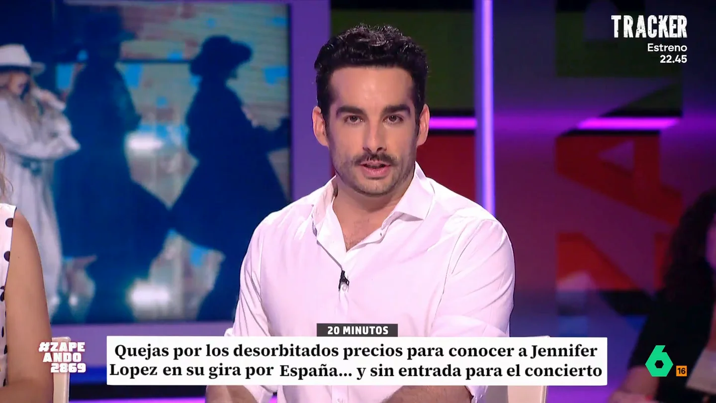Juan Sanguino desvela en Zapeando cuánto costará saludar a Jennifer López en su gira por España Juan Sanguino desvela en Zapeando cuánto costará saludar a Jennifer López en su gira por España
