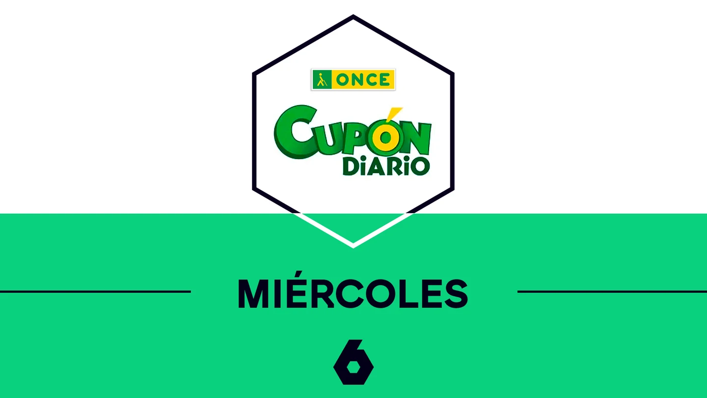 Comprueba en laSexta el número premiado del Cupón Diario de la ONCE de este miércoles Comprueba en laSexta el número premiado del Cupón Diario de la ONCE de este miércoles