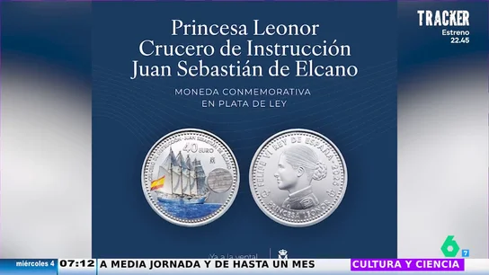 Así es la moneda de 40 euros con el dibujo de la princesa Leonor y Elcano Así es la moneda de 40 euros con el dibujo de la princesa Leonor y Elcano