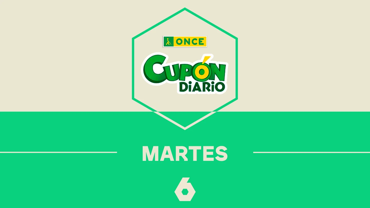 Cupón Diario de la ONCE | Consulta el número premiado del sorteo de hoy, martes, en laSexta Cupón Diario de la ONCE | Consulta el número premiado del sorteo de hoy, martes, en laSexta