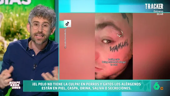 El veterinario Víctor Algra comparte varios consejos para minimizar la alergia a perros y gatos Muchas personas creen que perros y gatos dan alergia por culpa de su pelo pero, como cuenta Algra, en realidad los alérgenos, es decir, las partículas que provocan alergia, se encuentran en su saliva, la piel o las secreciones.