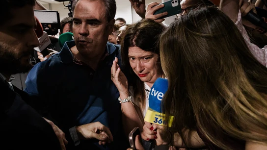 La exmilitante socialista Leire Díez sale de una rueda de prensa, en el Hotel Novotel, a 4 de junio de 2025, en Madrid (España). La exmilitante socialista Leire Díez sale de una rueda de prensa, en el Hotel Novotel, a 4 de junio de 2025, en Madrid (España).