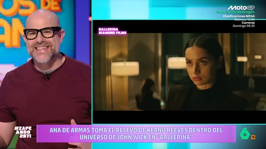 Alberto Rey dicta sentencia sobre 'Ballerina', la película de acción con Ana de Armas: "Solo quiere molar y lo logra muchísimo" Alberto Rey analiza en Zapeando 'Ballerina', uno de los estrenos de la semana donde Ana de Armas protagoniza una película de acción pura y dura en el universo John Wick: "Todo lo que ves es ridículo y a la vez lo más", comenta.
