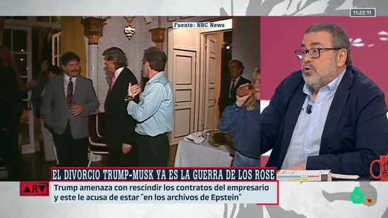 Pedro Rodríguez, sobre el encontronazo entre Musk y Trump: "Ilustra la política de EEUU: una mezcla de sectarismo, corrupción, incompetencia y vileza" Pedro Rodríguez, sobre el encontronazo entre Musk y Trump: "Ilustra la política de EEUU: una mezcla de sectarismo, corrupción, incompetencia y vileza"