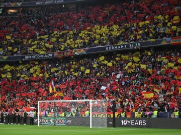 Grada del Allianz Arena durante la final de la Nations League