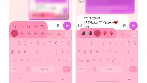 Caracteres ocultos en el teclado de Gboard Caracteres ocultos en el teclado de Gboard