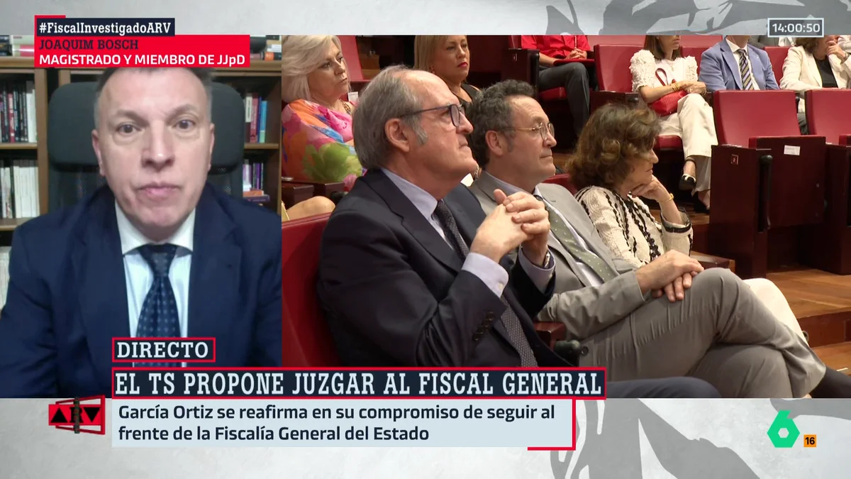 Joaquim Bosch, sobre la decisión del juez de sentar en el banquillo al fiscal: "El auto tiene elementos cuestionables jurídicamente"