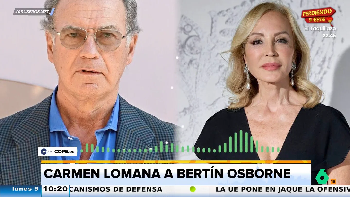 Carmen Lomana a Bertín Osborne: "Cada vez que abre la boca molesta, ¡que se la corte!" Carmen Lomana a Bertín Osborne: "Cada vez que abre la boca molesta, ¡que se la corte!"