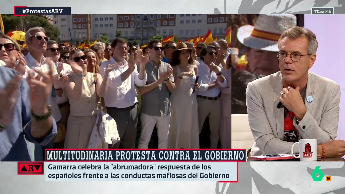 Pedro Vallín, sobre la manifestación en Plaza de España: "Dudo muchísimo que hubiera 15.000 personas" Pedro Vallín, sobre la manifestación en Plaza de España: "Dudo muchísimo que hubiera 15.000 personas"