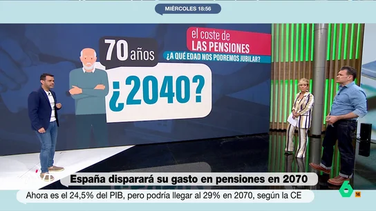 José María Camarero: "Las estimaciones de la CE anticipan que veremos aumentar la edad de jubilación a los 70 años" El periodista económico del 'ABC' señala que la Comisión Europea ha advertido a nuestro país con respecto al excesivo gasto de las pensiones.