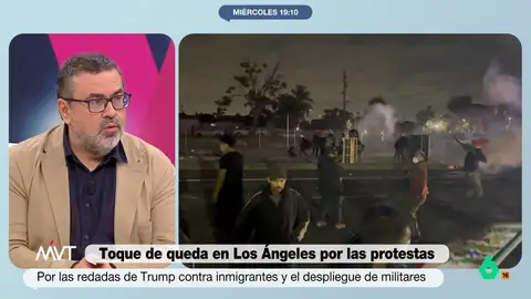 Pedro Rodríguez, tras las protestas en Los Ángeles: "Vemos una democracia en la que el abuso de poder no tiene consecuencias" El experto en relaciones internacionales indica que "el problema de políticos que han alcanzado un nivel de impunidad y no tienen que responder, ni siquiera a preguntas de los periodistas".