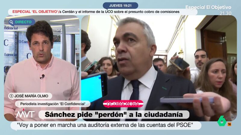 José María Olmo, sobre Cerdán: "Hay gente que ha comprometido su honor para defender a personas hasta el cuello de corrupción"