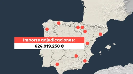 Mapa de las adjudicaciones investigadas Mapa de las adjudicaciones investigadas