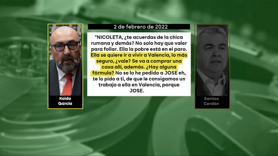 Conversación entre Koldo y Santos Cerdán Conversación entre Koldo y Santos Cerdán