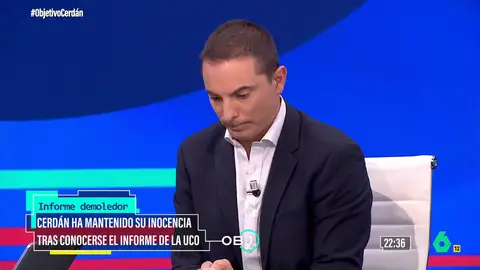 Lobato, en El Objetivo tras la dimisión de Cerdán: "Es importante que hubiera hoy aquí alguien del PSOE dando la cara" Lobato, en El Objetivo tras la dimisión de Cerdán: "Es importante que hubiera hoy aquí alguien del PSOE dando la cara"
