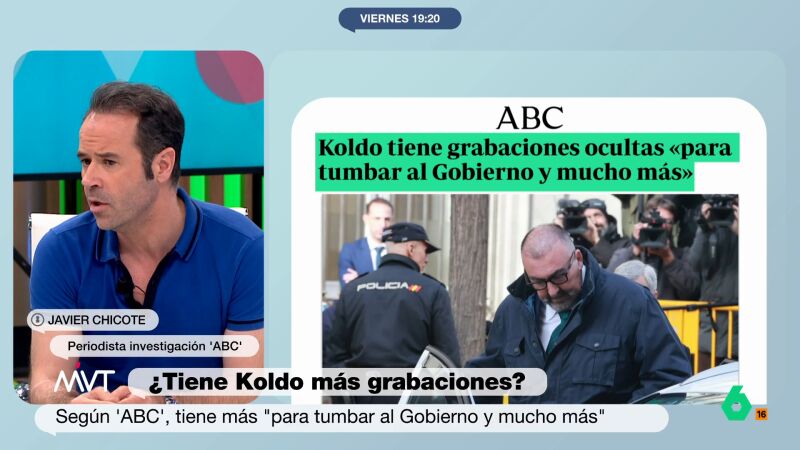 Alberto Chicote, sobre el material de la UCO: "Me dicen que no hay ninguna grabación con Sánchez"