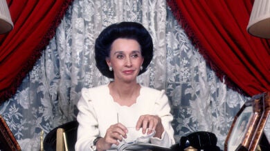 Aline Griffith, condesa de Romanones, en Nueva York en el a&ntilde;o 1982.