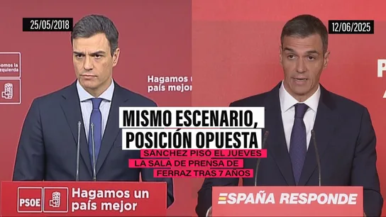 De pedir la dimisión de Rajoy a asumir la corrupción: Sánchez regresa a la sala de prensa de Ferraz De pedir la dimisión de Rajoy a asumir la corrupción: Sánchez regresa a la sala de prensa de Ferraz