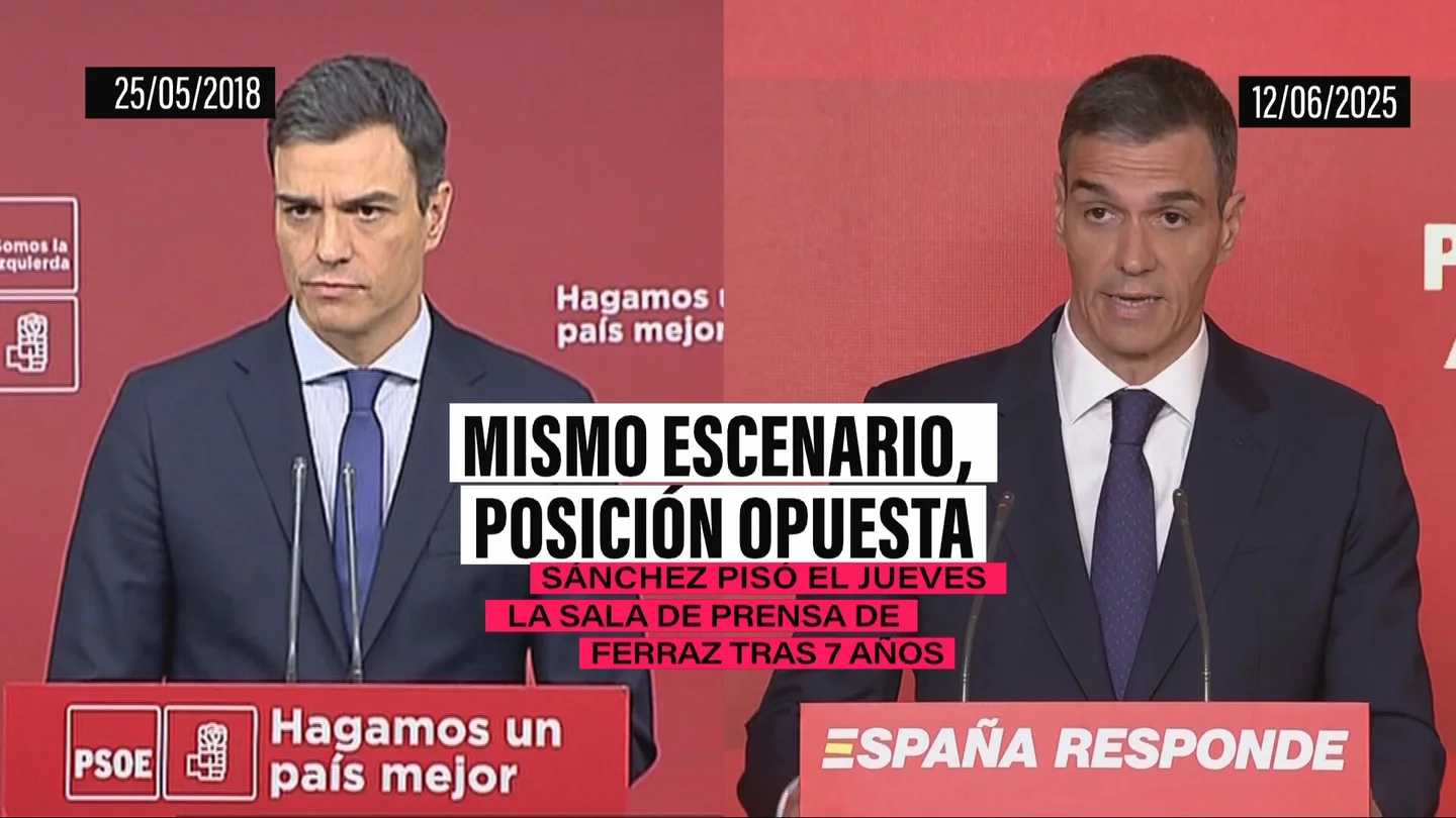 De pedir la dimisión de Rajoy a asumir la corrupción: Sánchez regresa a la sala de prensa de Ferraz De pedir la dimisión de Rajoy a asumir la corrupción: Sánchez regresa a la sala de prensa de Ferraz
