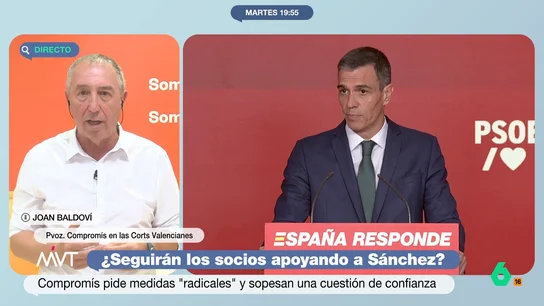 Joan Baldoví, insatisfecho con las explicaciones de Sánchez sobre Santos Cerdán: "La comisión de investigación tiene que empezar ya" Joan Baldoví, insatisfecho con las explicaciones de Sánchez sobre Santos Cerdán: "La comisión de investigación tiene que empezar ya"