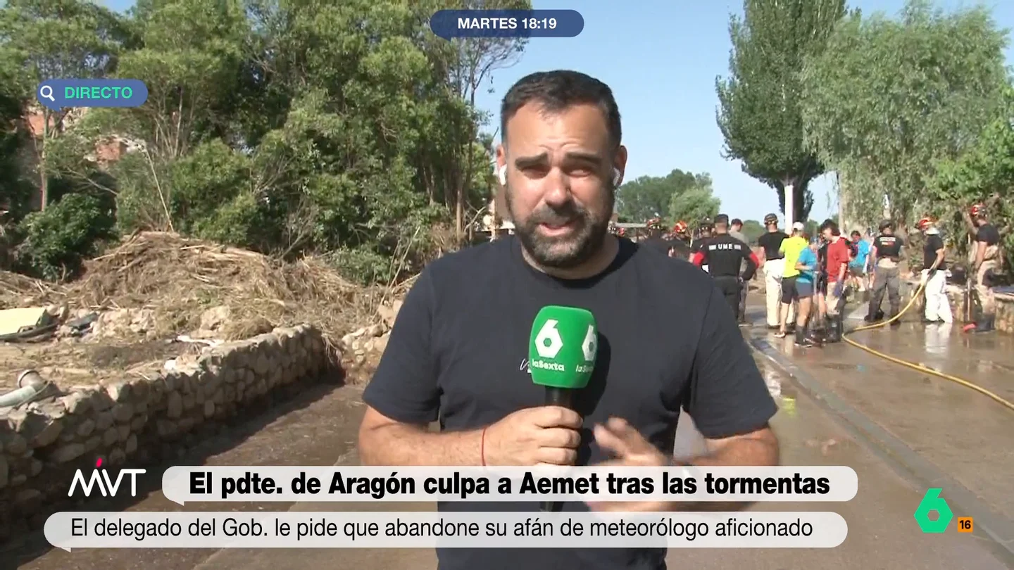Javier Bastida visita Azuara (Zaragoza) tras las inundaciones: "El agua llegó a tener una altura de más de tres metros" Las fuertes lluvias provocaron, el pasado viernes, que el río Cámara se desbordara e inundara el pueblo. Este martes más de 100 efectivos de la UME se han desplazado a la comarca para ayudar en las labores de limpieza.