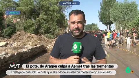 Javier Bastida visita Azuara (Zaragoza) tras las inundaciones: "El agua llegó a tener una altura de más de tres metros" Las fuertes lluvias provocaron, el pasado viernes, que el río Cámara se desbordara e inundara el pueblo. Este martes más de 100 efectivos de la UME se han desplazado a la comarca para ayudar en las labores de limpieza.