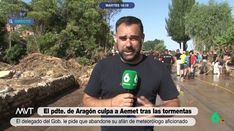 Javier Bastida visita Azuara (Zaragoza) tras las inundaciones: "El agua llegó a tener una altura de más de tres metros"