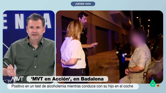 Iñaki López, a un conductor ebrio: "Ponerte ufano con las fuerzas de la ley con tu hijo en el coche no es la mejor forma de educarlo" Iñaki López alucina en este vídeo con el episodio captado por las cámaras de Más Vale Tarde durante una patrulla con la Guardia Urbana en Badalona, donde un conductor ebrio falta al respeto a los agentes con su hijo en el coche.