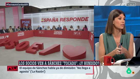 Ainhoa Martínez, sobre Pedro Sánchez: "Sigue en el búnker y cada vez está más solo" Ainhoa Martínez, sobre Pedro Sánchez: "Sigue en el búnker y cada vez está más solo"