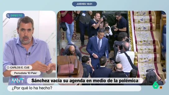 Carlos Cue, sobre el 'no' de Sánchez a la OTAN: "No te da la señal de un tipo que está pensando en acabar con el Gobierno" Carlos Cue, sobre el 'no' de Sánchez a la OTAN: "No te da la señal de un tipo que está pensando en acabar con el Gobierno"